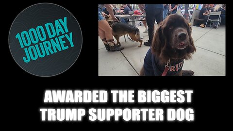 1000 Day Journey 0467 Awarded the Biggest Trump Supporter Dog