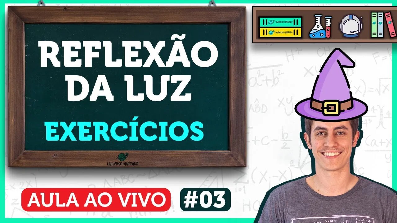 Reflexão da Luz - Óptica Geométrica (Exercícios) | Aula de Física | LIVE003