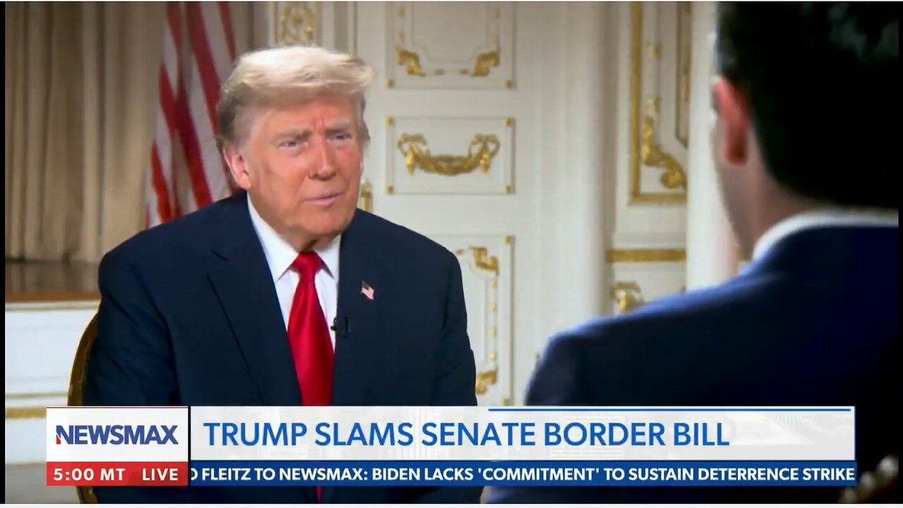 President Trump interviewed by Rob Schmitt | NEWSMAX 2/5/2024