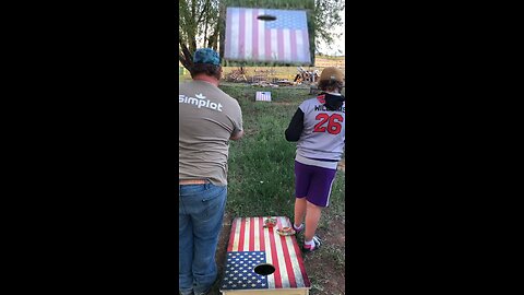 Cornhole practice