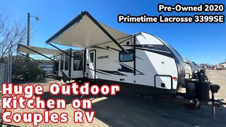 HUGE Outdoor Kitchen on Spacious Couple's RV | Pre-Owned 2020 Primetime Lacrosse 3399SE