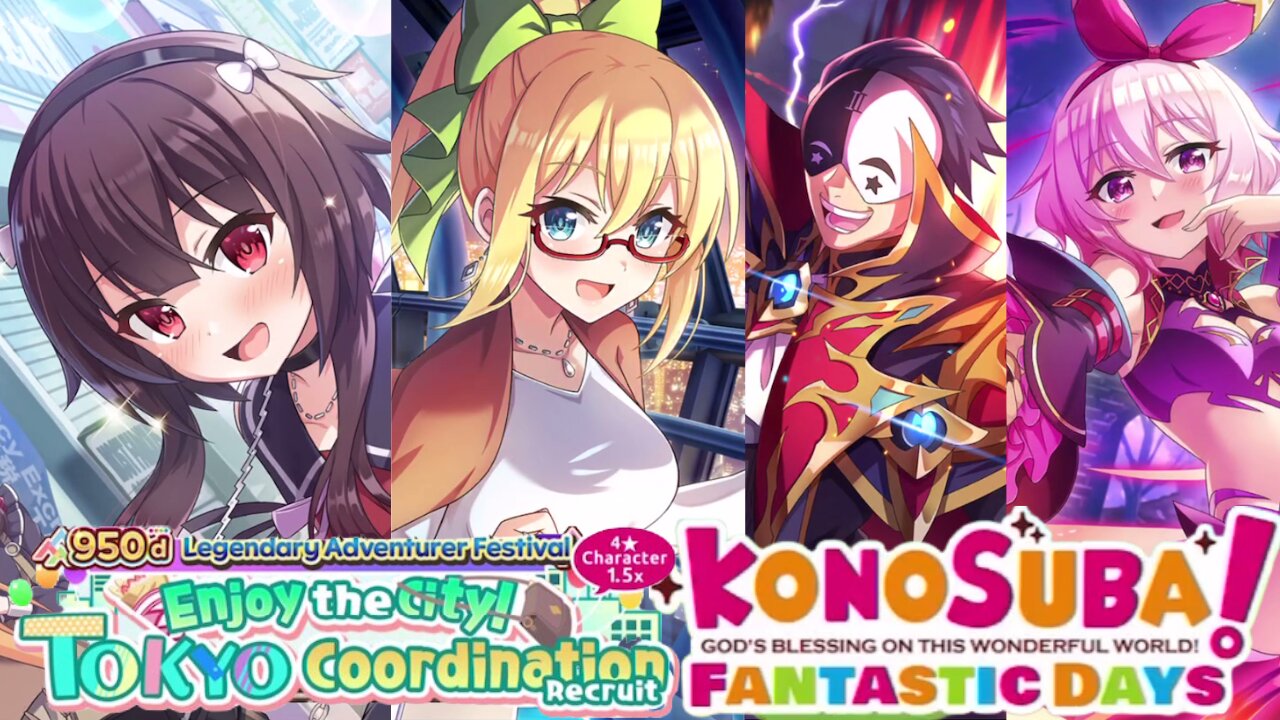 KonoSuba: Fantastic Days (Global) - Enjoy the City! Tokyo Coordination Recruit Banner Summons