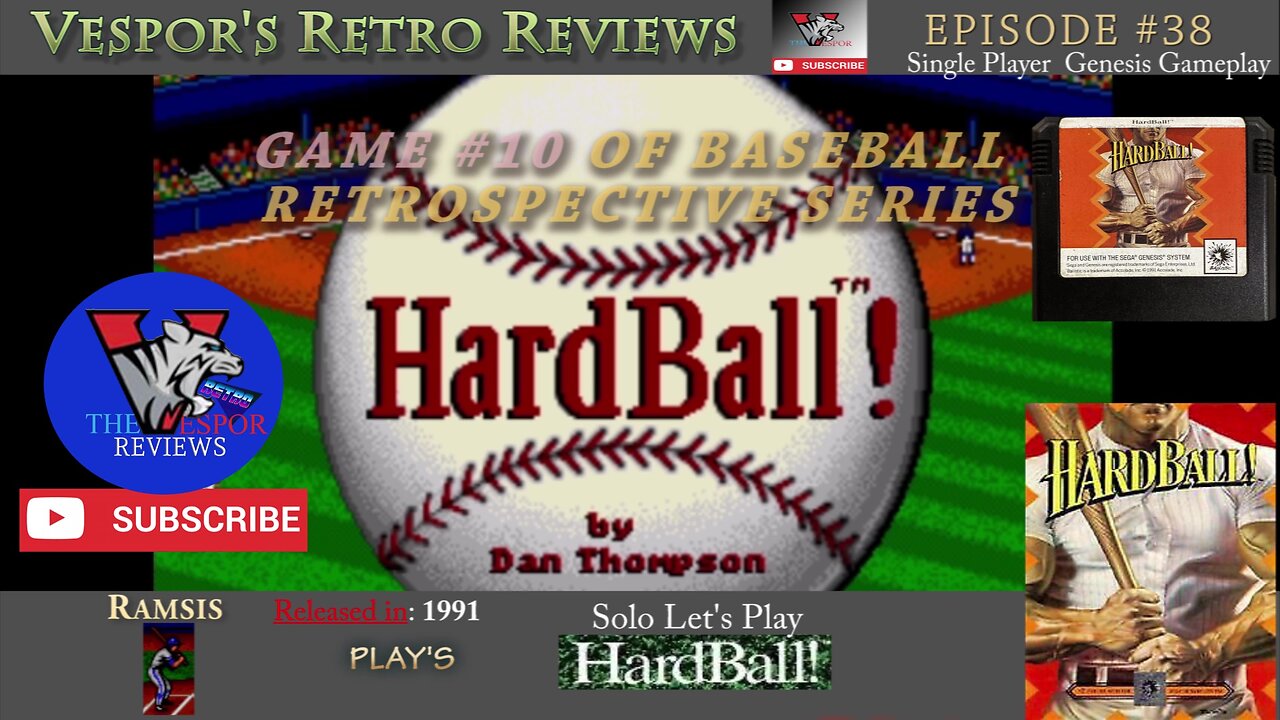 Solo Retro Let's Play | Hardball (GEN)| Baseball Retrospective 10 | 🕹️⚾ (w/ dual commentary)