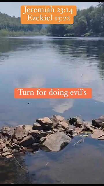 Turn from evil #jeremiah 23:14 #Ezekiel 13:22 #Jesus #God #shorts #bible #water #lake #landscape