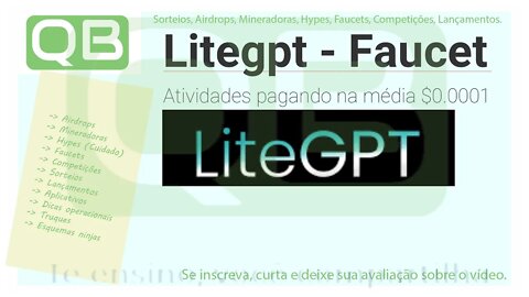 Faucet - LiteGPT - Ganhe um bom rendimento se dedicando.