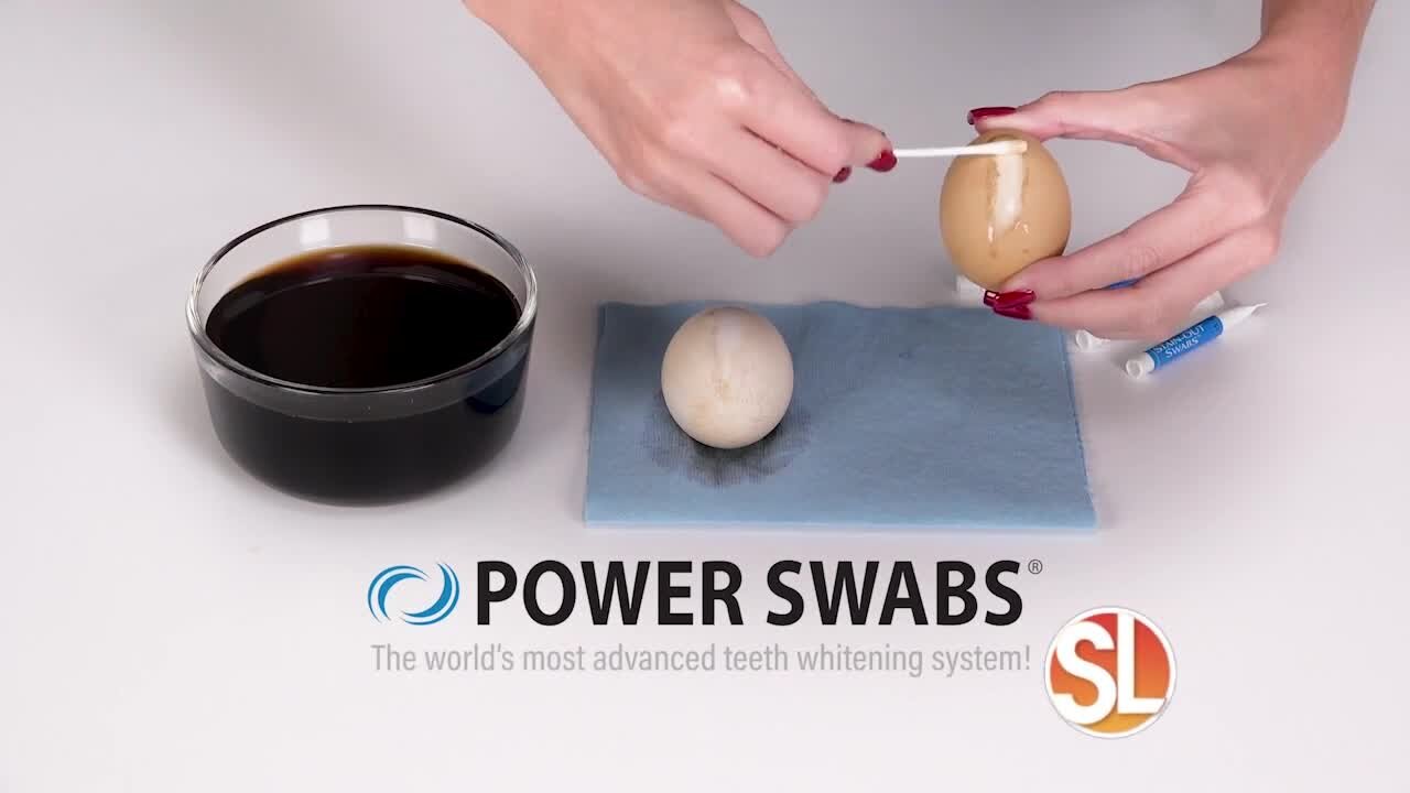 Whiten your teeth 6 shades in 7 days with Power Swabs