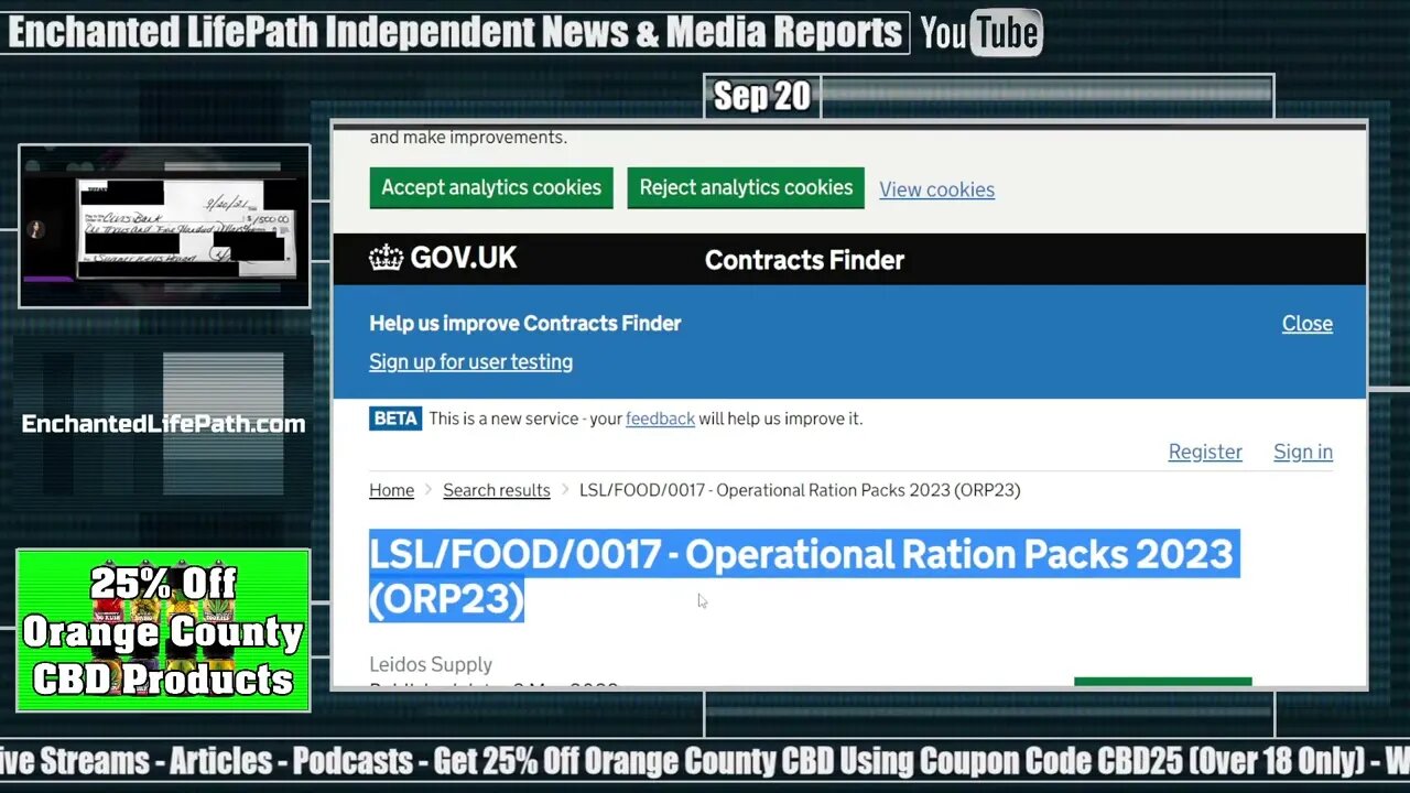 LSL/FOOD/0017 - Operational Ration Packs 2023 (ORP23) Is This For Military Supplies Or The Public?