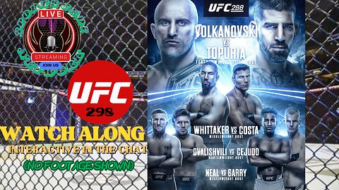 UFC 298 Volkanovski Vs. Topuria: Exclusive Watch Party Stream (interactive Chat) - Don't Miss Out!