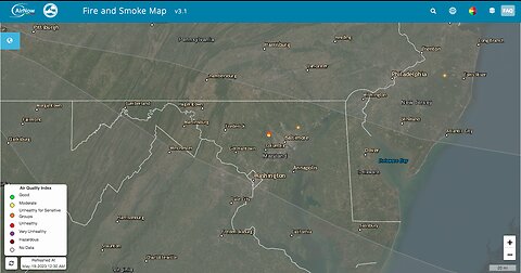 haze in the sky all day in south Fairfax County