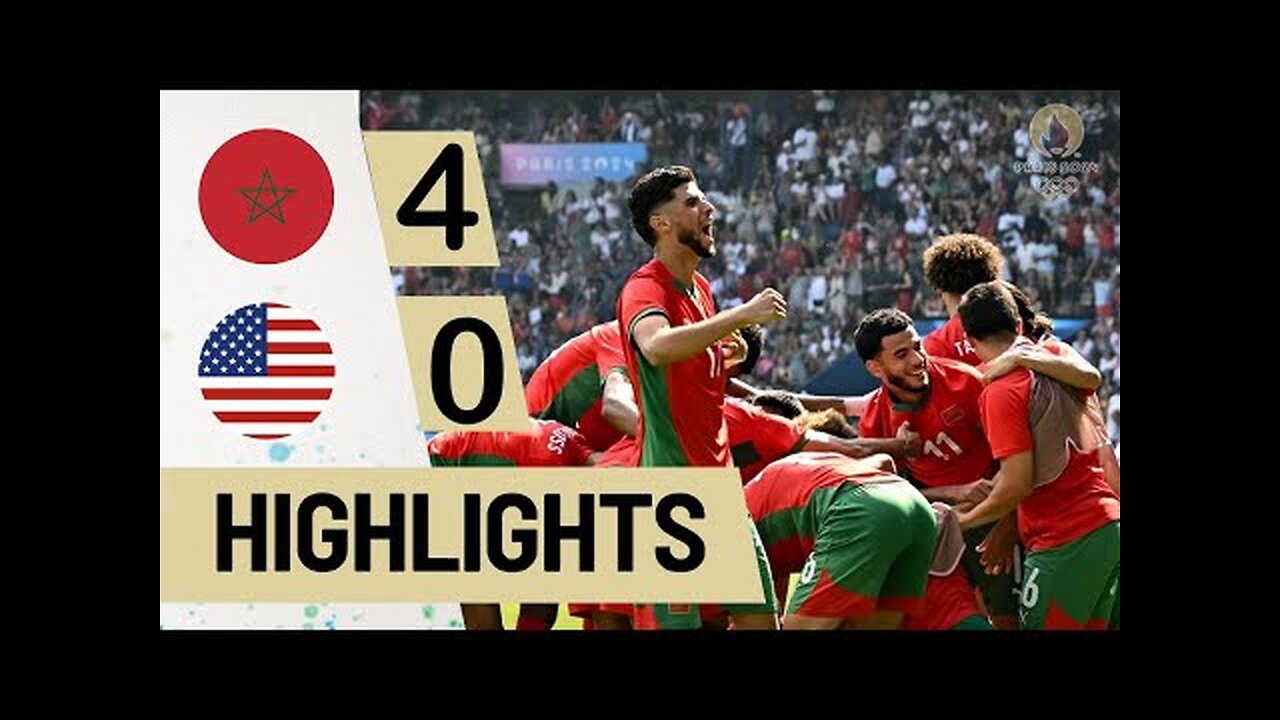 Morocco Vs USA 4-0 EXTENDED HIGHLIGHTS _ Paris Olympics 2024 Football _ Hakimi Goal