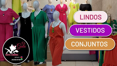 Verão em cores lindas vestidos e conjunto até Plus Size no Brás