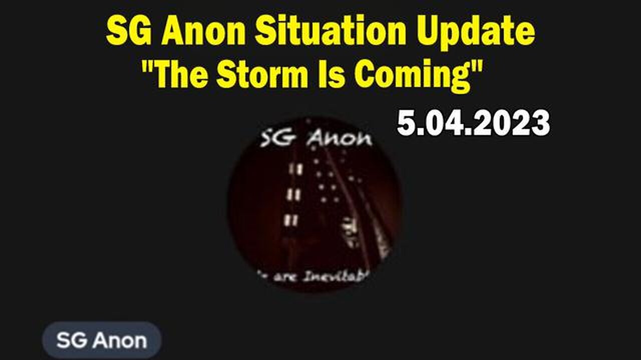 SG ANON SITUATION UPDATE: "THE STORM IS COMING"! - TRUMP NEWS