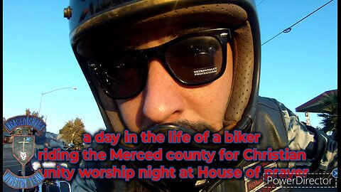 a day in the life of a biker riding Merced county 4 Christian unity worship night at House of prayer