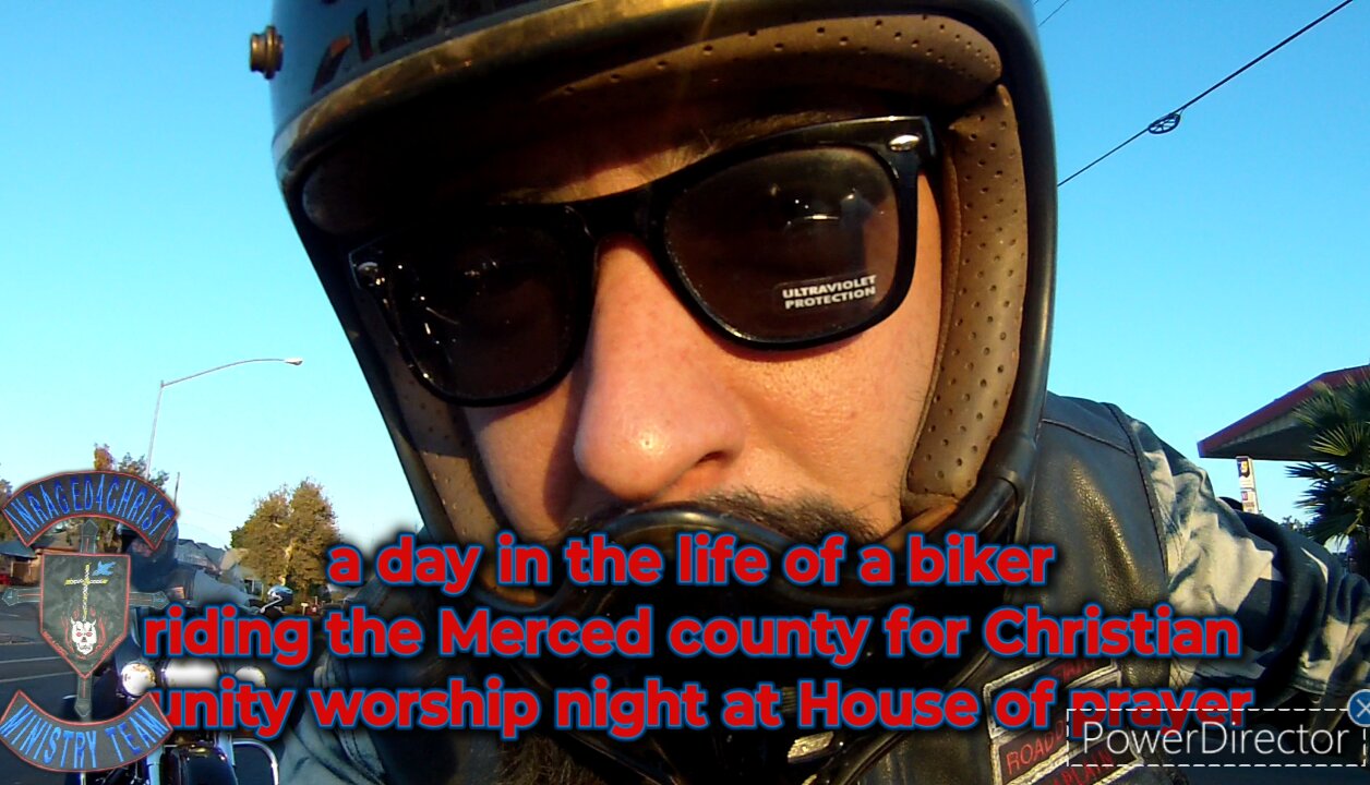 a day in the life of a biker riding Merced county 4 Christian unity worship night at House of prayer