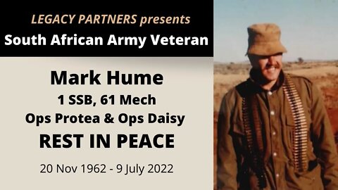 Legacy Conversations - SADF Mark Hume - Memorial Episode