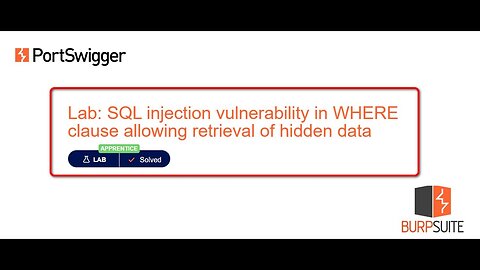 SQL Injection vulnerability in WHERE clause allowing retrieval of hidden data