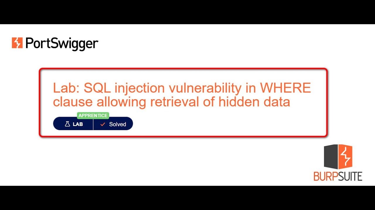 SQL Injection vulnerability in WHERE clause allowing retrieval of hidden data