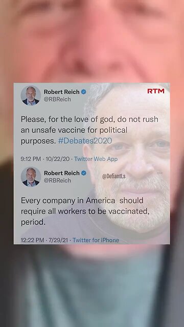 The Vaccine never changed, Robert Reich