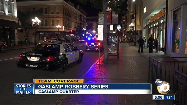 Series of robberies in the Gaslamp