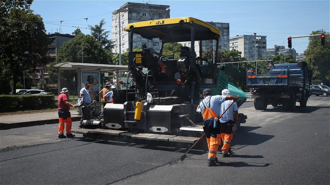 Asfaltiranje ulica na visokim temperaturama u Zagrebu