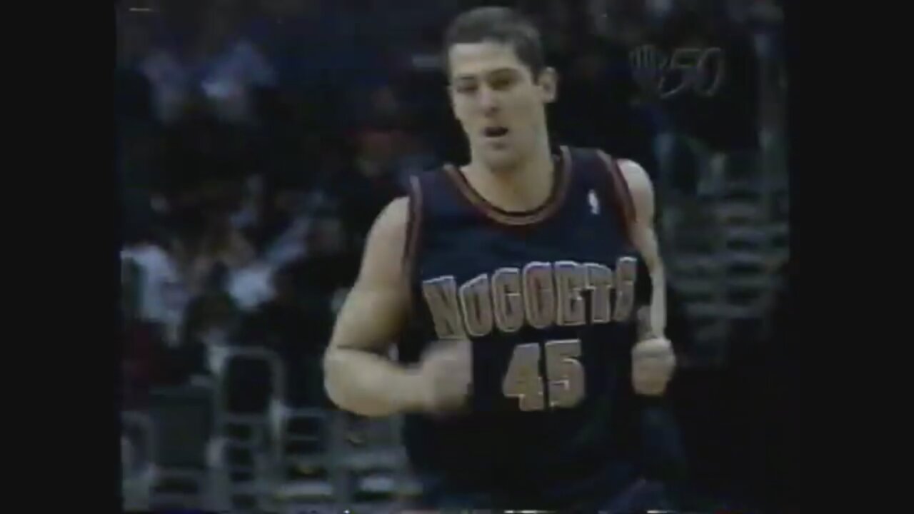 Raef LaFrentz 17 Points 3 Blk @ Wizards, 2000-01.