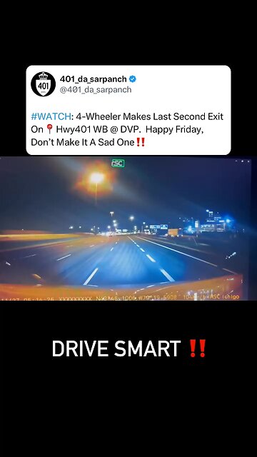 Dangerous Driving On Highway 401 Toronto