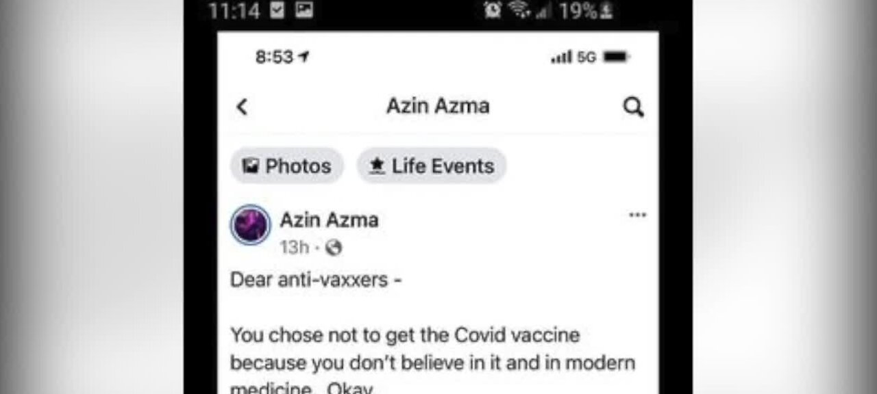 Doctor's Facebook post on unvaccinated patients creates stir