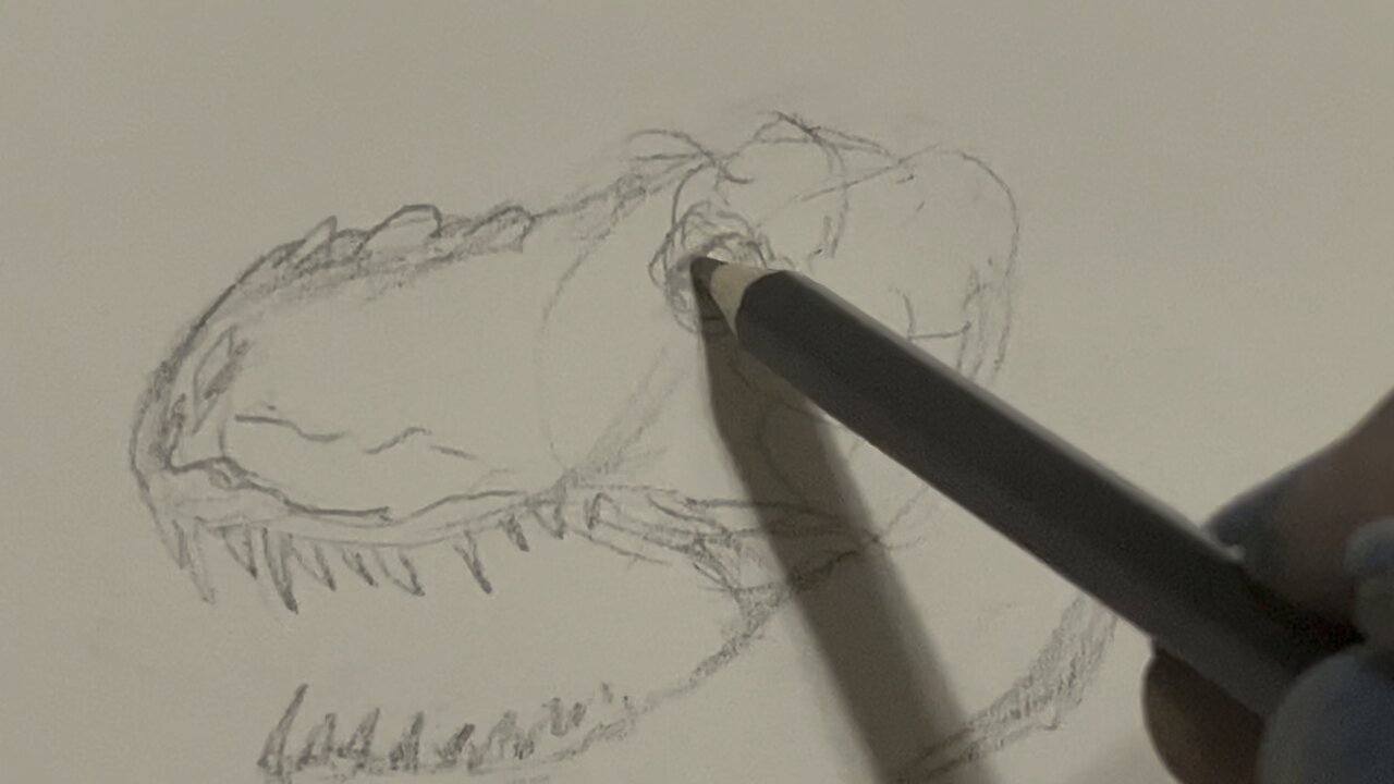 Drawing Tyrannosaurus rex with SpinosaurusAegyptiacus