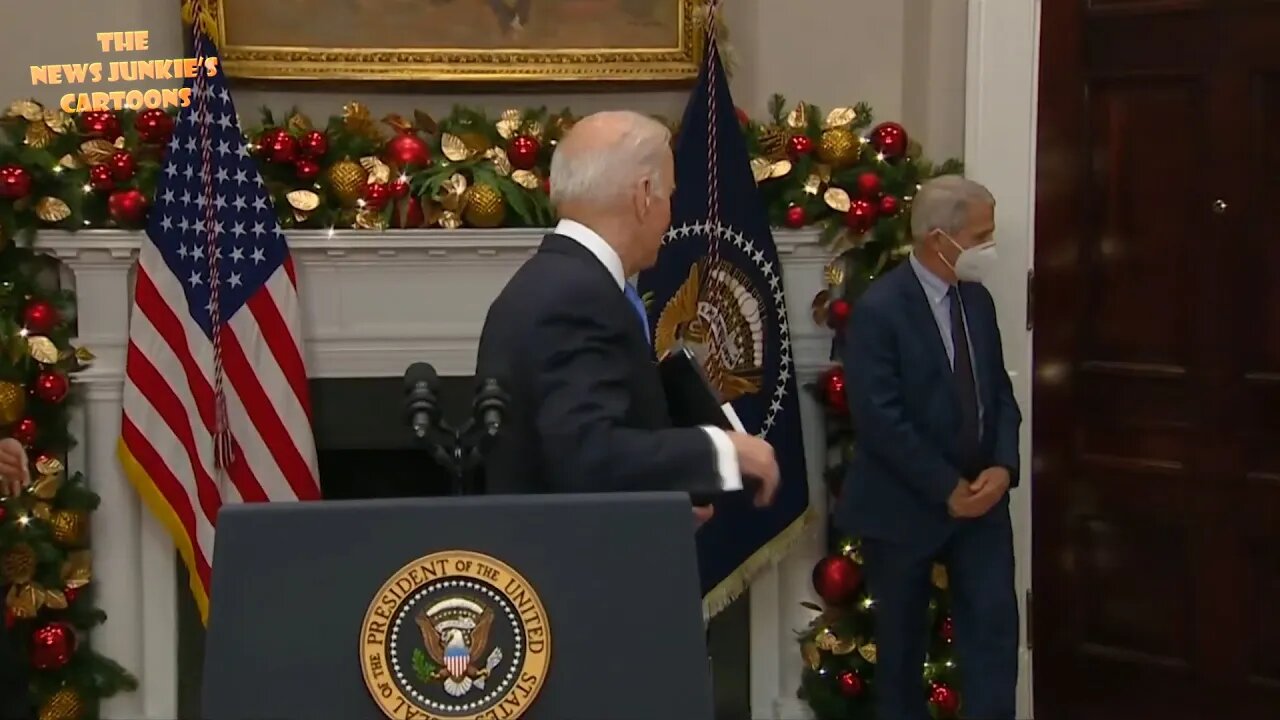 After telling Americans to "wear your mask.. indoors," Biden walks away maskless.