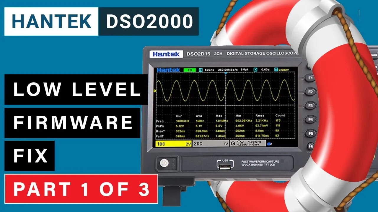 Hantek DSO2D10 Oscilloscope - How to fix the "low level firmware" issue ⭐ Part 1 of 3