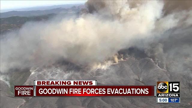 Goodwin fire burning 21,000 acres, weather conditions make fighting it extremely difficult