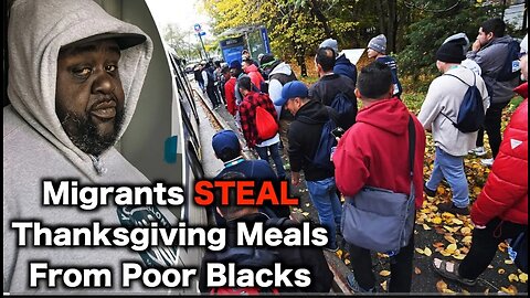 Black New Yorkers FIGHT Migrants For Thanksgiving Meals