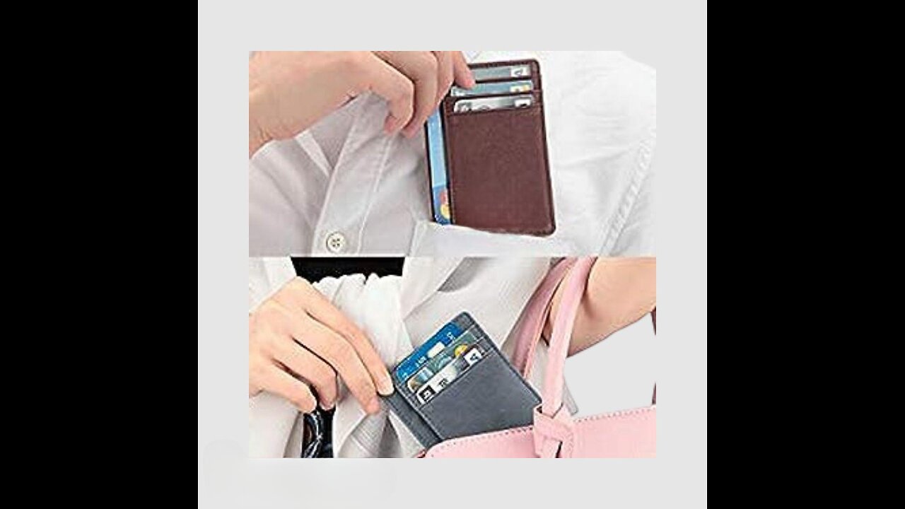 uleatherwork Front Pocket Minimalist Leather Slim Wallet RFID Blocking Medium size