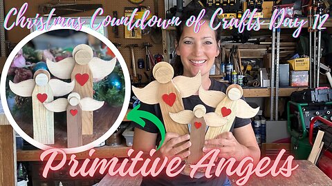 MAKING PRIMITIVE ANGELS FROM SCRAP WOOD (CHRISTMAS COUNTDOWN OF CRAFTS DAY 12) INSPIRED BY PINTEREST