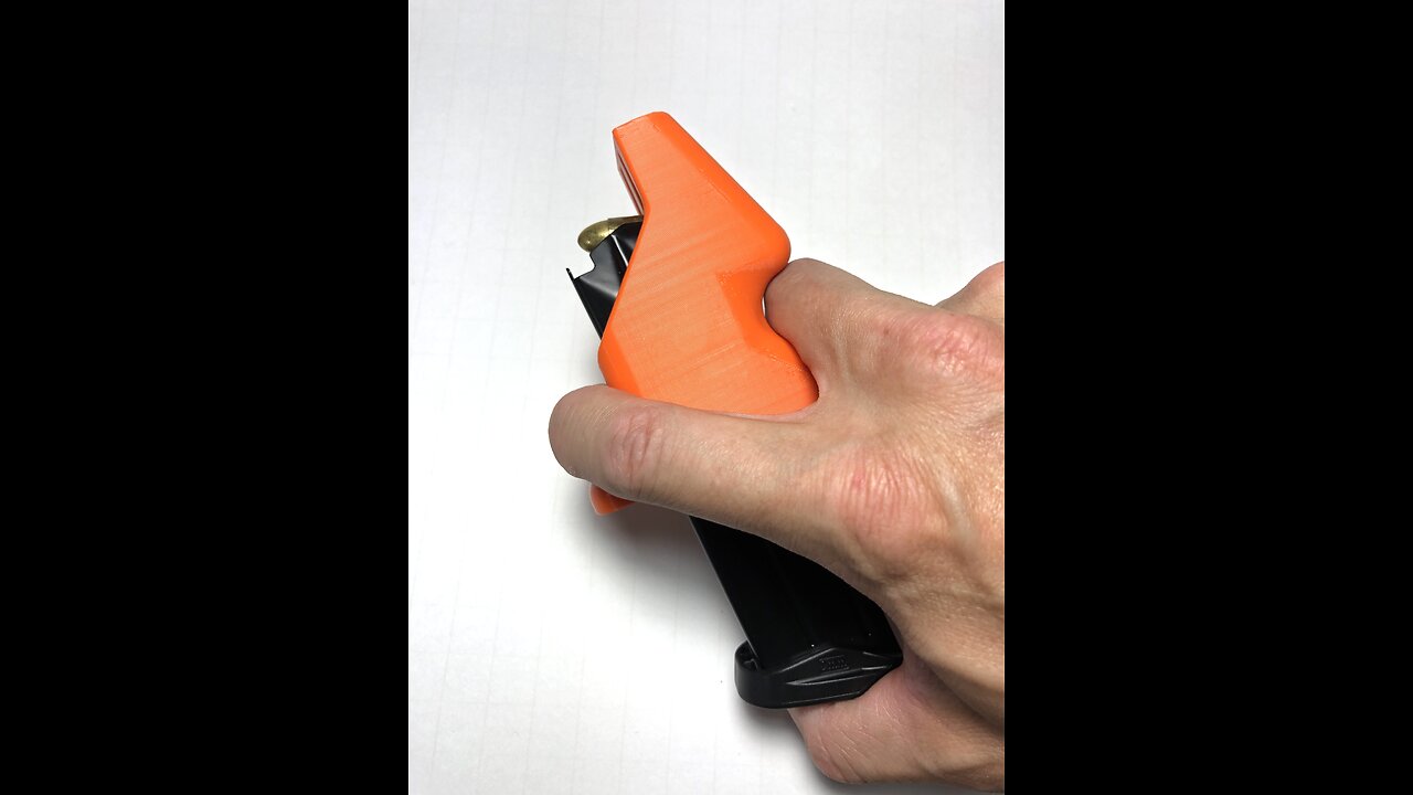 IWI MASADA 9mm Mag Speedloader - 17 round 9mm mag loading - 1st method