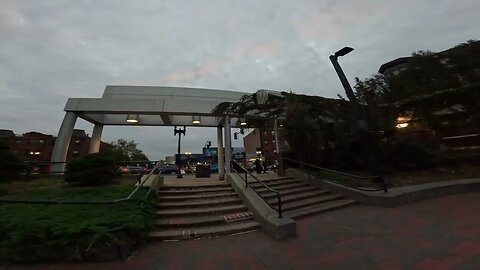Boston 4K Walking Tour T MBTA Orange Line Station MASS AVE - Courtyard and SW Corridor Park 🌲🚇🚴‍♂️🚶🏼