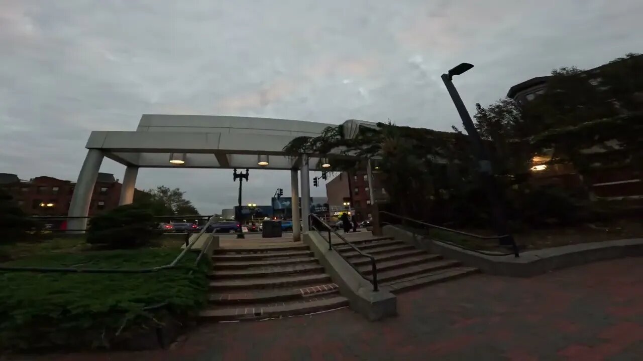 Boston 4K Walking Tour T MBTA Orange Line Station MASS AVE - Courtyard and SW Corridor Park 🌲🚇🚴‍♂️🚶🏼