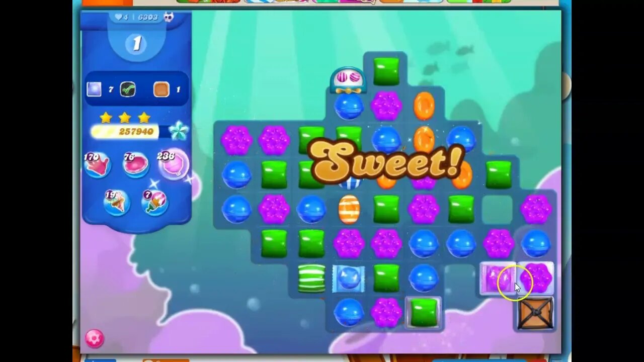 Candy Crush Level 6303 Talkthrough, 21 Moves 0 Boosters