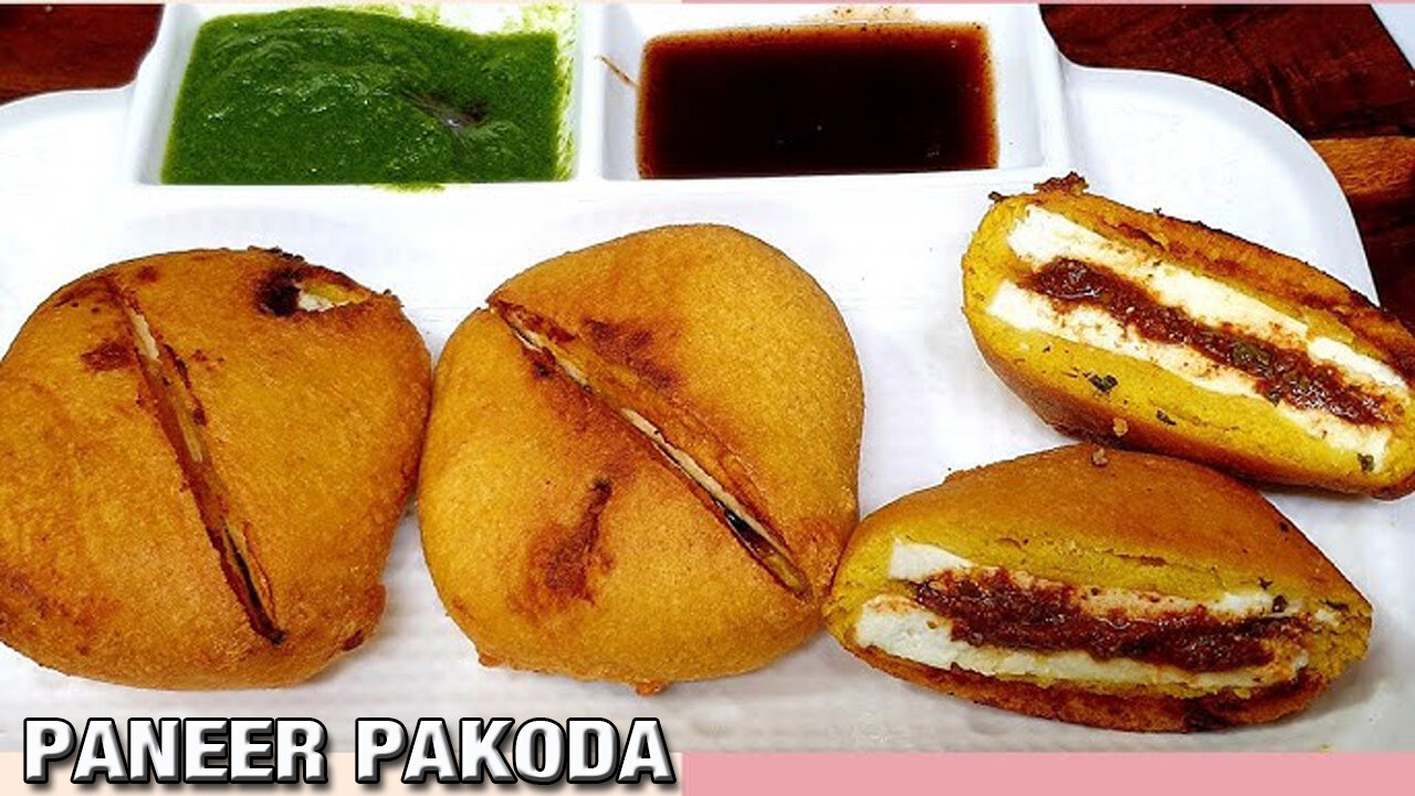 paneer pakoda, paneer pakoda recipe, paneer pakora, Halwai Style Paneer Pakoda,