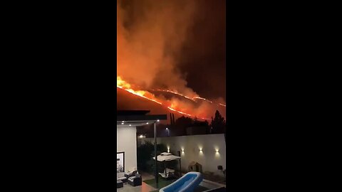 A large fire broke out in the vicinity of the Gilboa settlement, near Jenin, Palestine