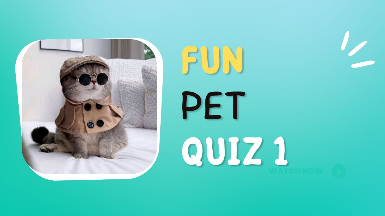 Fun Pet Quiz 1-How Well Do You Know Your Pets?