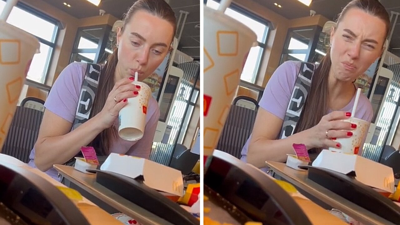 Woman Falls For Epic Soda Prank