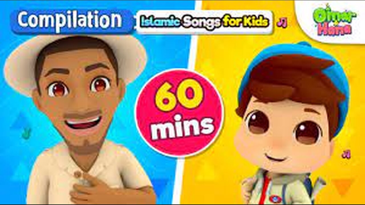 Omar & Hana | 60 Minutes Compilation | Islamic Cartoons for Kids | Nasheed