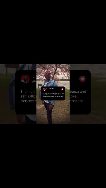 This is how you become strong and independent