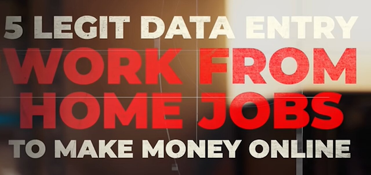 5 Legit Data Entry Work From Home Jobs To Make Money Online In 2023