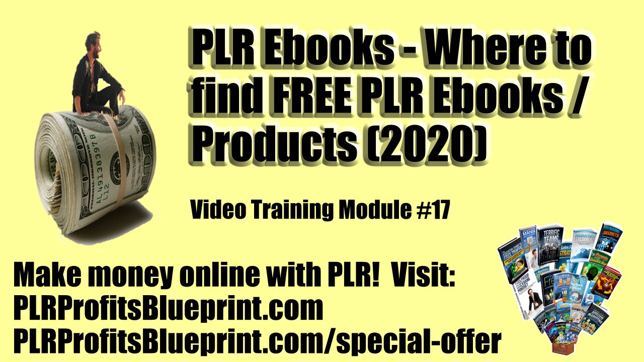 Video Training Module 17: Where to find free PLR books