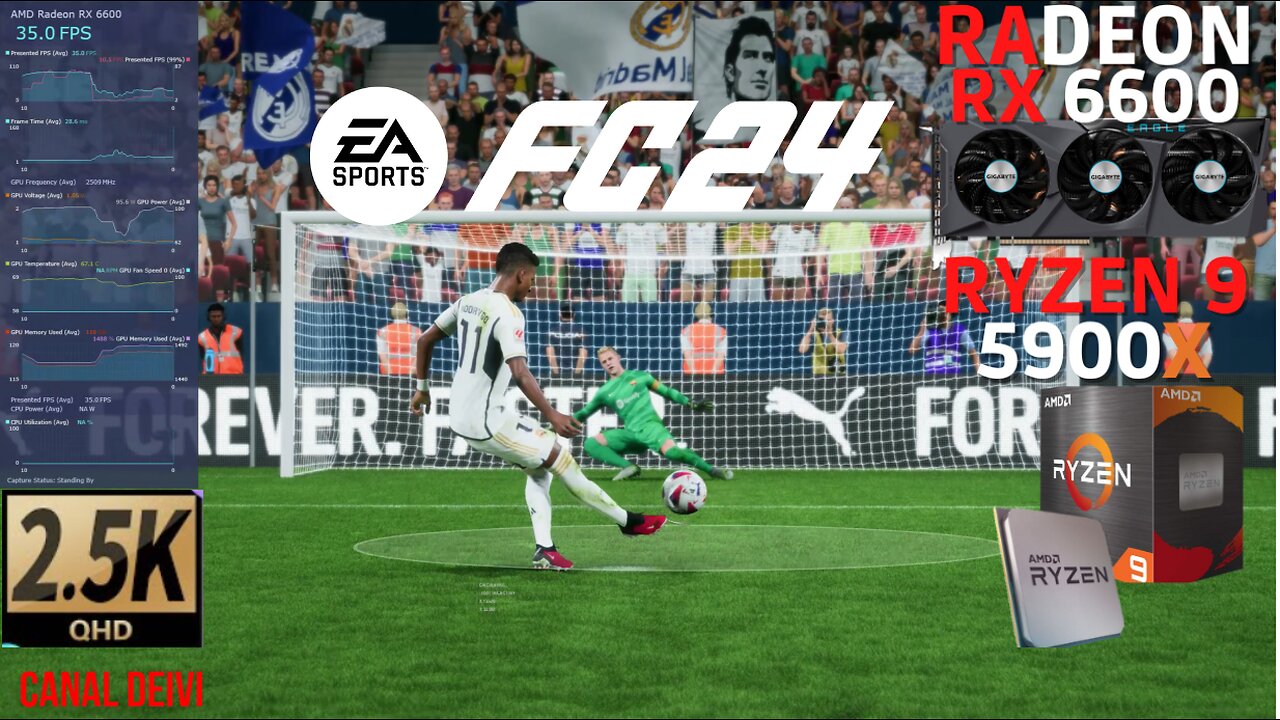 EA SPORTS FC™ 24 (FIFA 24) RX 6600 + R9 5900X + 64GB RAM CL16 Teste/Gameplay