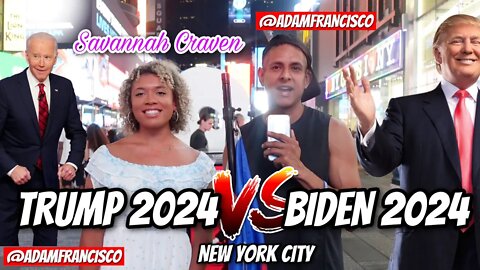 Biden 2024 vs Trump 2024 in NYC with @Savannah Craven