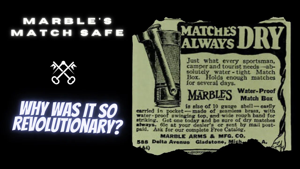 You NEED to add this to your gear fire starting gear. Webster Marbles Match Case