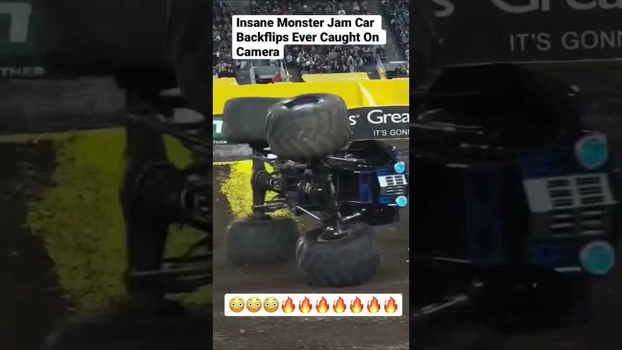Most Insane Monster Jam Car Backflips Ever Caught On Camera #shorts #monsterjam #sportgames #sports